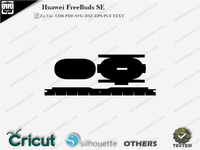 Huawei FreeBuds SE Skin Template Vector