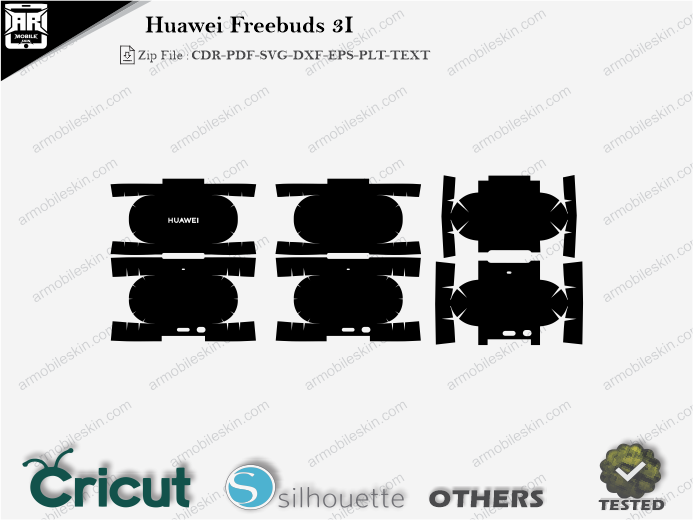 Huawei Freebuds 3I Skin Template Vector