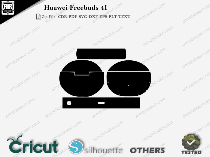 Huawei Freebuds 4I Skin Template Vector