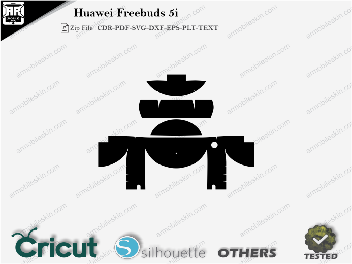 Huawei Freebuds 5i Skin Template Vector