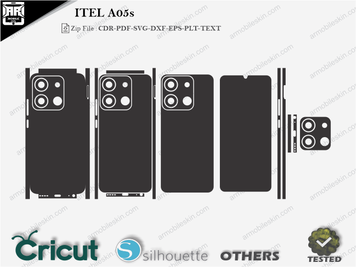 ITEL A05s Skin Template Vector