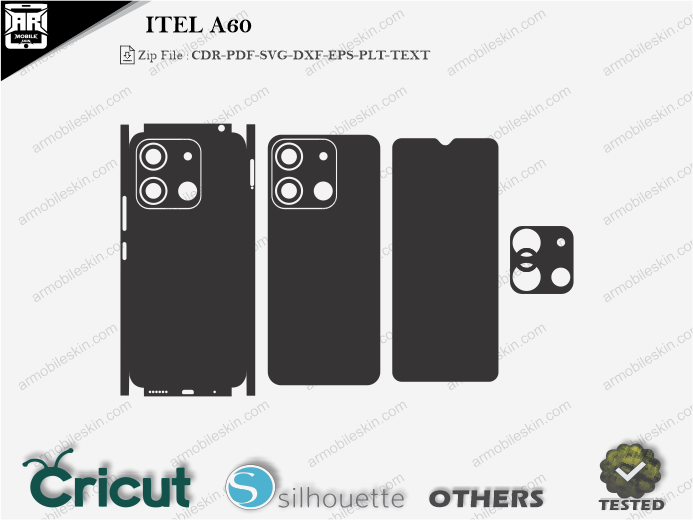 ITEL A60 Skin Template Vector