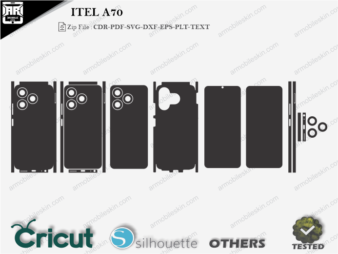 ITEL A70 Skin Template Vector