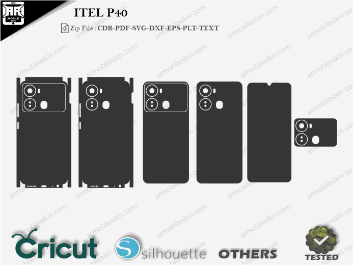 ITEL P40 Skin Template Vector