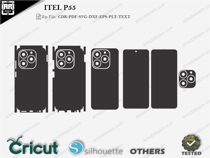 ITEL P55 Skin Template Vector