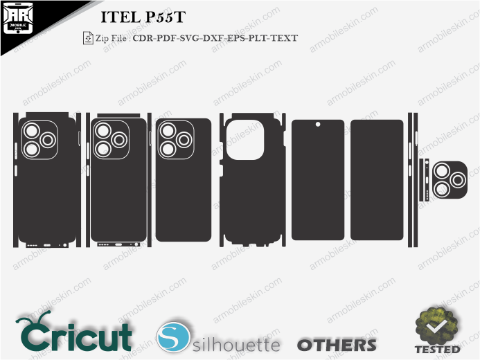 ITEL P55T Skin Template Vector