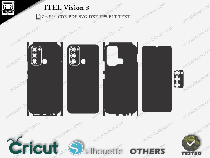 ITEL Vision 3 Skin Template Vector