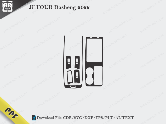 JETOUR Dasheng 2022 Interior PPF Cut Template