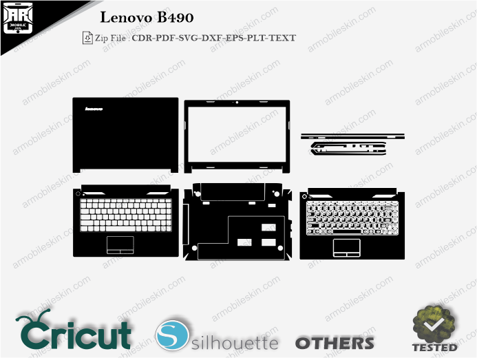 Lenovo B490 Skin Template Vector