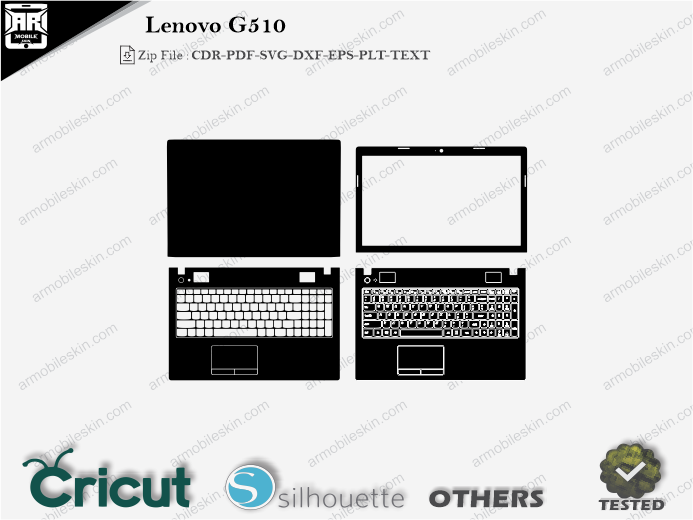 Lenovo G510 Skin Template Vector