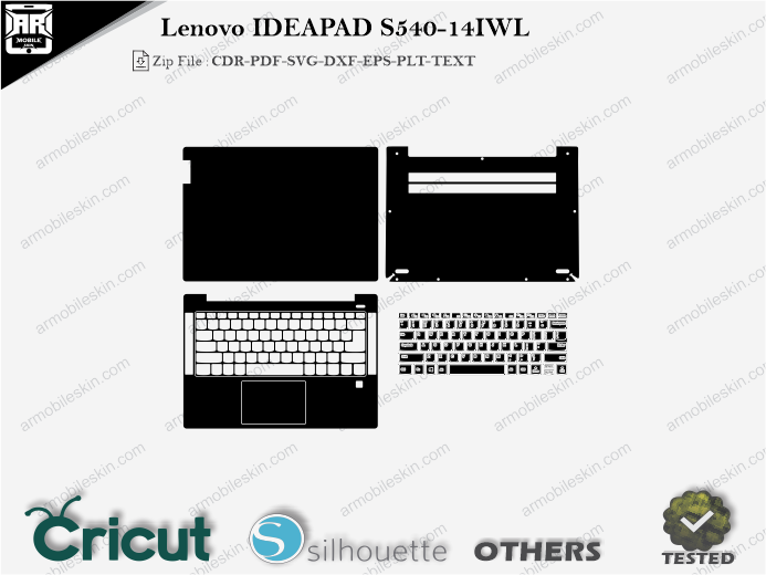 Lenovo IDEAPAD S540-14IWL Skin Template Vector