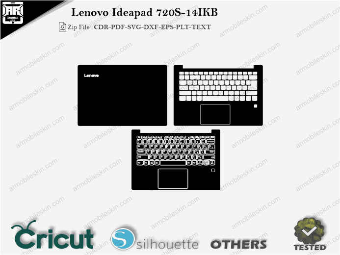 Lenovo Ideapad 720S-14IKB Skin Template Vector