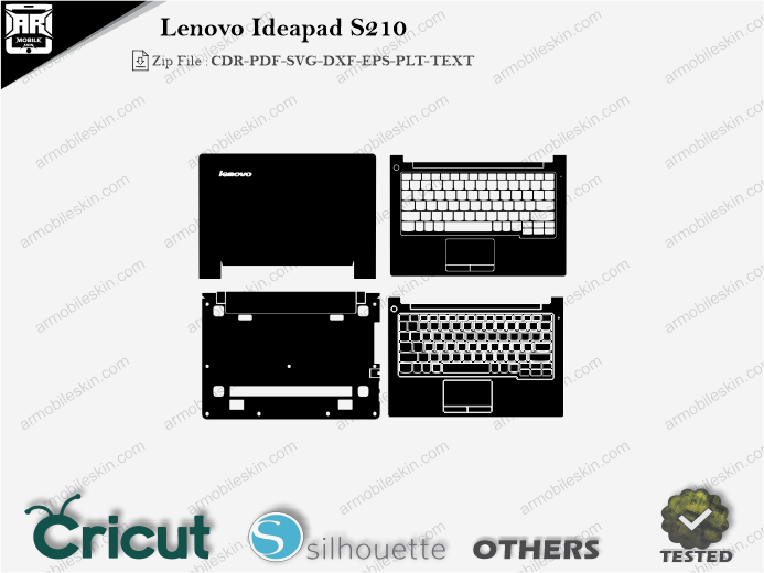 Lenovo Ideapad S210 Skin Template Vector