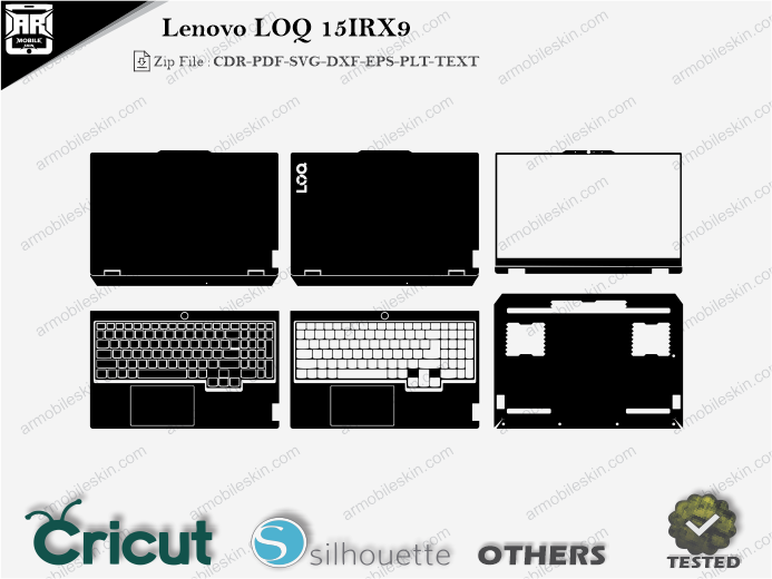 Lenovo LOQ 15IRX9 Skin Template Vector