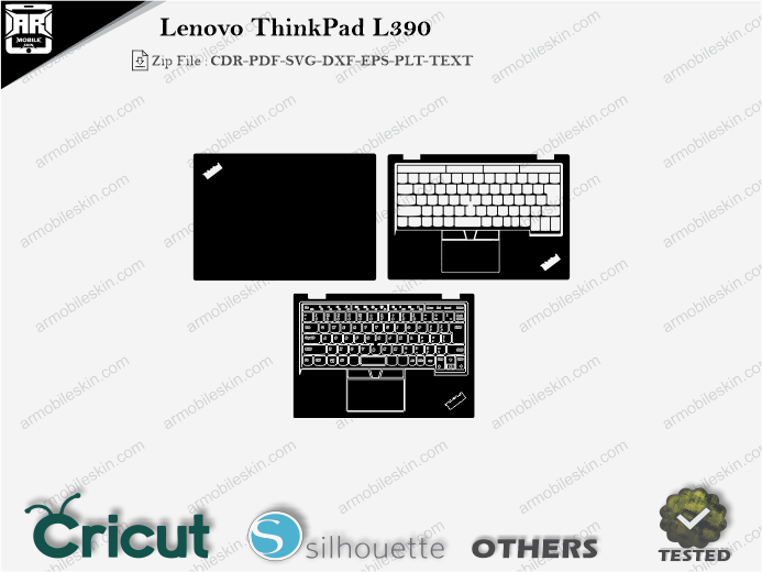 Lenovo ThinkPad L390 Skin Template Vector