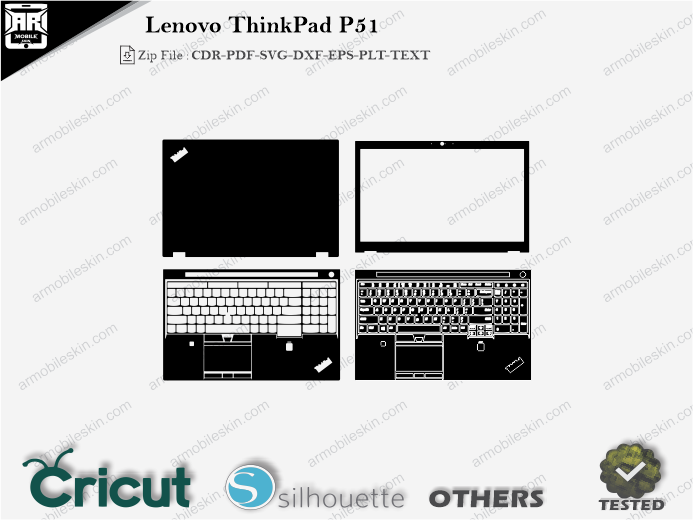 Lenovo ThinkPad P51 Skin Template Vector