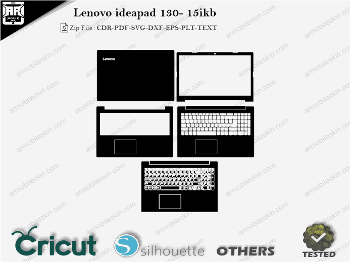 Lenovo ideapad 130- 15ikb Skin Template Vector