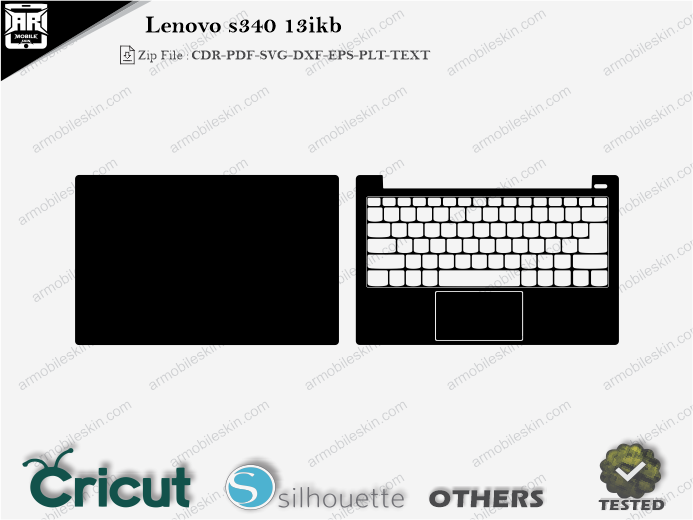 Lenovo s340 13ikb Skin Template Vector