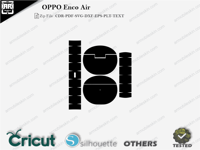 OPPO Enco Air Skin Template Vector