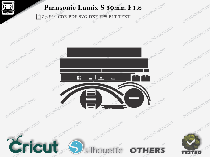 Panasonic Lumix S 50mm F1.8 Skin Template Vector