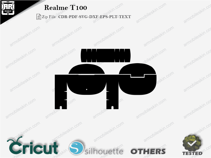 Realme T100 Skin Template Vector