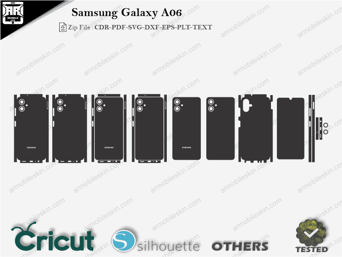 Samsung Galaxy A06 Skin Template Vector