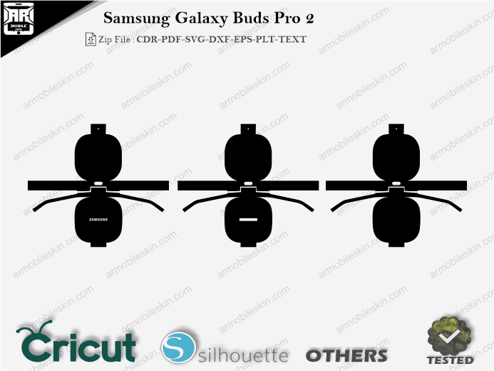 Samsung Galaxy Buds Pro 2 Skin Template Vector