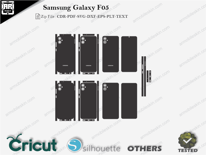 Samsung Galaxy F05 Skin Template Vector