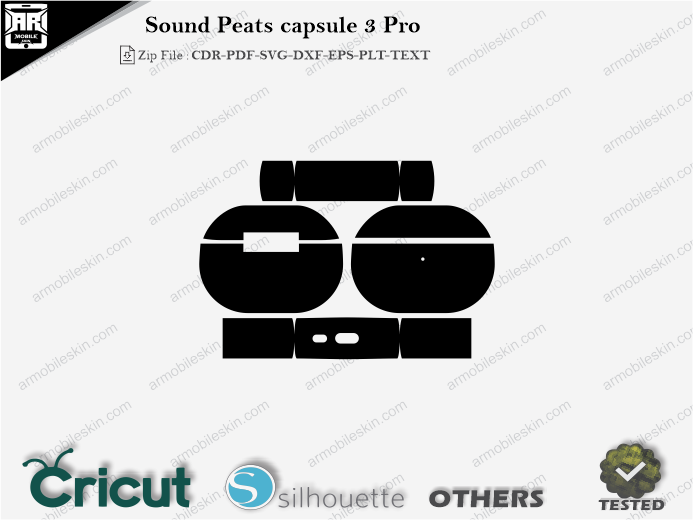 Sound Peats capsule 3 Pro Skin Template Vector