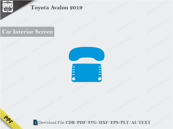 Toyota Avalon 2019 Car Screen Wrap Cutting Template