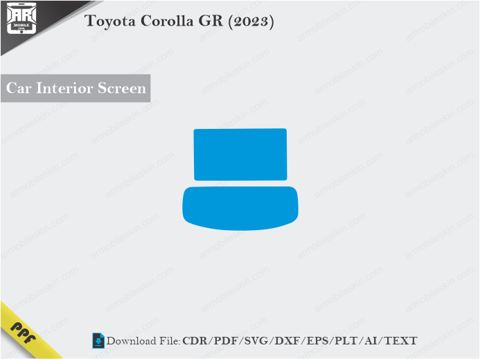 Toyota Corolla GR (2023) Car Screen Wrap Cutting Template