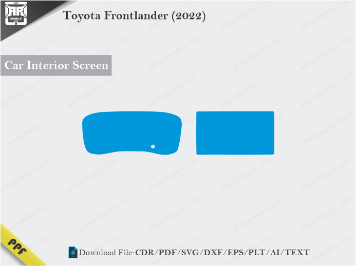 Toyota Frontlander (2022) Car Screen Cutting Template Vector