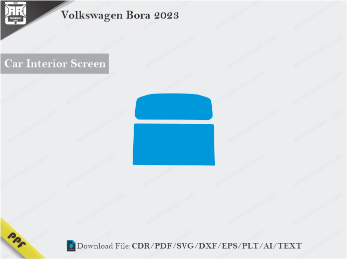 Volkswagen Bora 2023 Car Screen Wrap Cutting Template