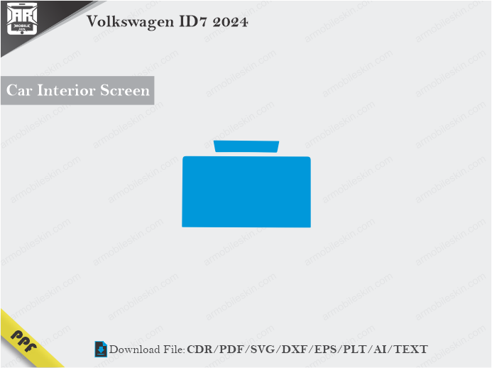 Volkswagen ID7 2024 Car Screen Wrap Cutting Template