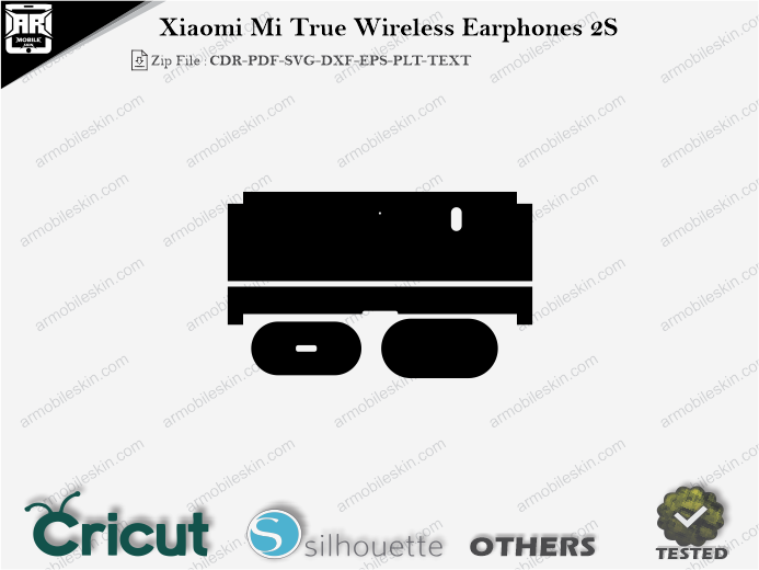 Xiaomi Mi True Wireless Earphones 2S Skin Template Vector