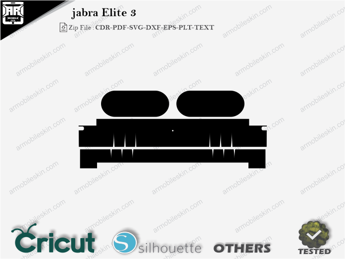 jabra Elite 3 Skin Template Vector