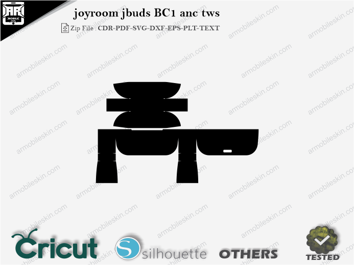 joyroom jbuds BC1 anc tws Skin Template Vector