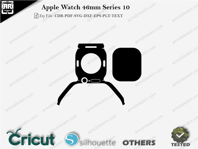 Apple Watch 46mm Series 10 Skin Template Vector