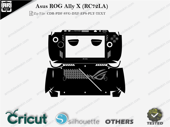 Asus ROG Ally X (RC72LA) Skin Template Vector