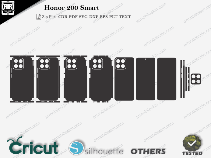 Honor 200 Smart Skin Template Vector