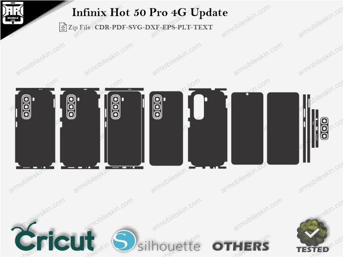 Infinix Hot 50 Pro 4G Skin Template Vector