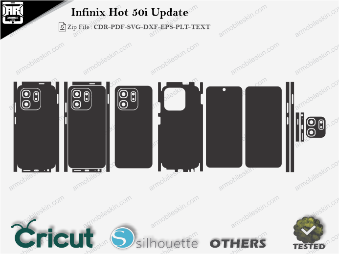 Infinix Hot 50i 4G Skin Template Vector