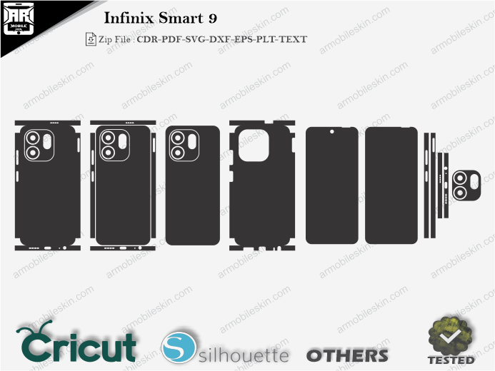 Infinix Smart 9 Skin Template Vector