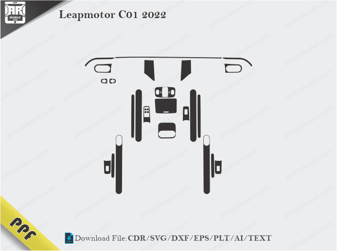 Leapmotor C01 2022 Interior PPF Cut Template