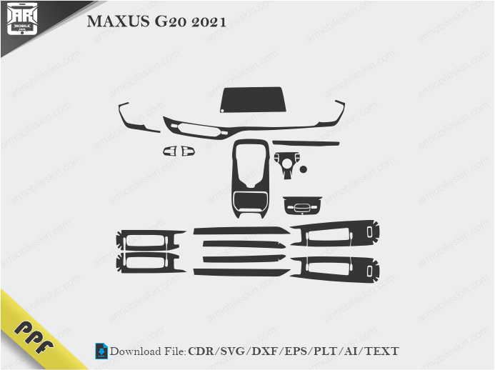 MAXUS G20 2021 Interior PPF Cut Template