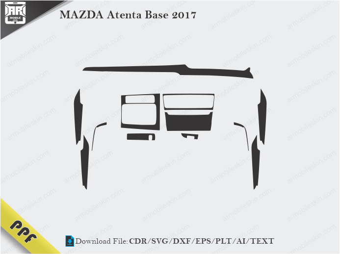 MAZDA Atenta Base 2017 Interior PPF Cut Template