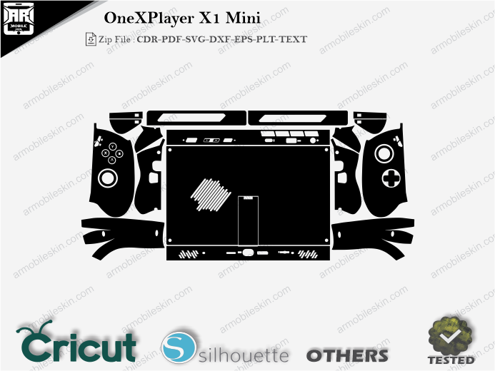 OneXPlayer X1 Mini Skin Template Vector