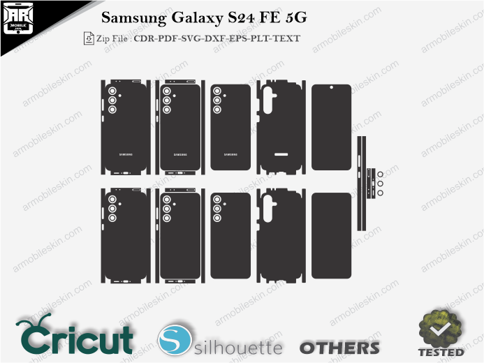 Samsung Galaxy S24 FE 5G Skin Template Vector