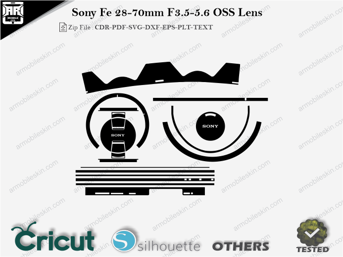 Sony Fe 28-70mm F3.5-5.6 OSS Lens Skin Template Vector