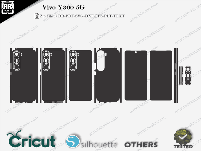 Vivo Y300 5G Skin Template Vector